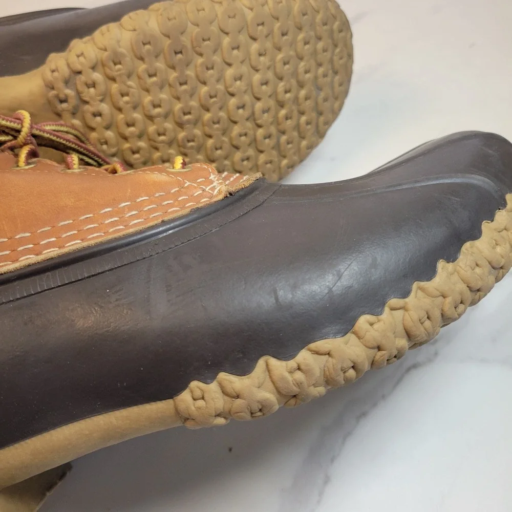LL Bean Bean Boots Mens Size 12 6 Inch Waterproof Leather Duck Boots USA